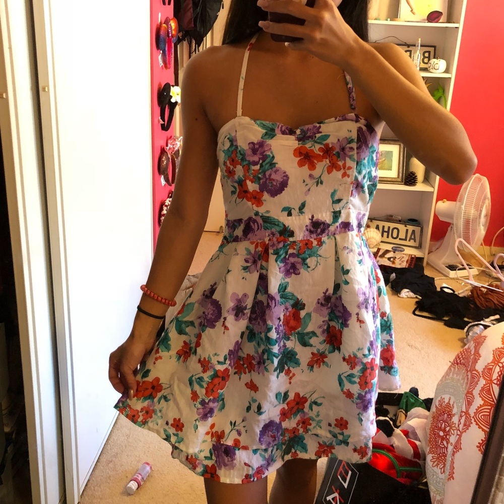 Floral halter dress